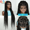 Synthetic Full Lace Braided Wig Knotless Box Braided Wigs for Women Handmade Braided Full Lace Long Cornrow Twisted Braided Wig