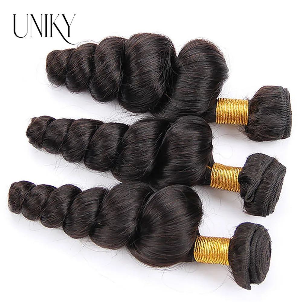 Brazilian Loose Wave Human Hair Bundles Natural Color for Women 95g/bundle Real Single Virgin 10A Grade 100% Unprocessed Virgin