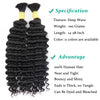 LOVEVOL Braiding Hair Brazilian Deep Wave Bulk Human Hair No Weft Bundle 100g/Pack Virgin Curly  Bulk Hair Extension For Women