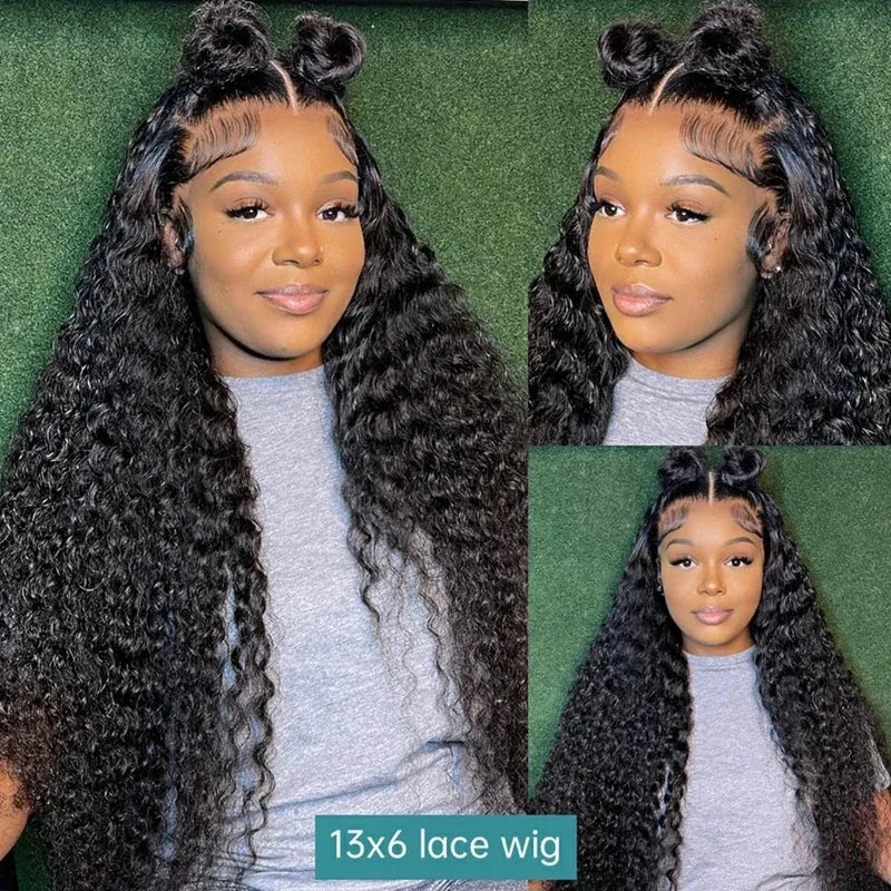 Loose Deep Wave Frontal Wig 13x6 13x4 Hd Lace Human Hair Lace Frontal Wig 30 40 Inch Curly Lace Front Human Hair Wigs for Women