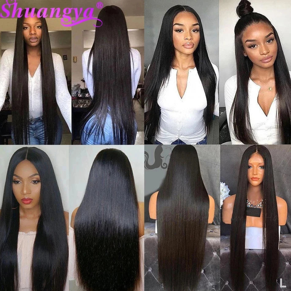 Bone Straight Human Hair Bundles Deals 3pcs 100% Remy Human Hair Extensions Double Weft Pervian Human Hair Weave Shuangya Hair