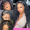 13x4 Lace Frontal Wigs Human Hair Water Wave Deep Curly 4x4 Lace Closure 200% 13X6 HD Lace Frontal Wig Pre Plucked For Women