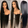 YIJIMEI 13x4 Brazilian Straight HD Transparent Lace Frontal Human Hair Wigs 250% Density Pre Plucked Glueless Wigs Human Hair