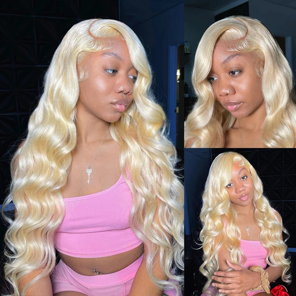 Body wave 13x6 hd lace frontal human hair wig for women choice 613 colored Honey blonde brazilian cheap wigs on sale clearance