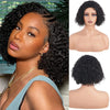 16inch Short Bob Wigs 13x6 Bob Curly Wig Human Hair 100% Human Hair Pre Plucked Water Curly for Women Natural Hairline