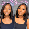 UNice Hair Yaki Straight Bob Wig Pre Cut Pre Bleached 7x5 Lace Closure Glueless Wigs RHuman Hair eady To Wear Go