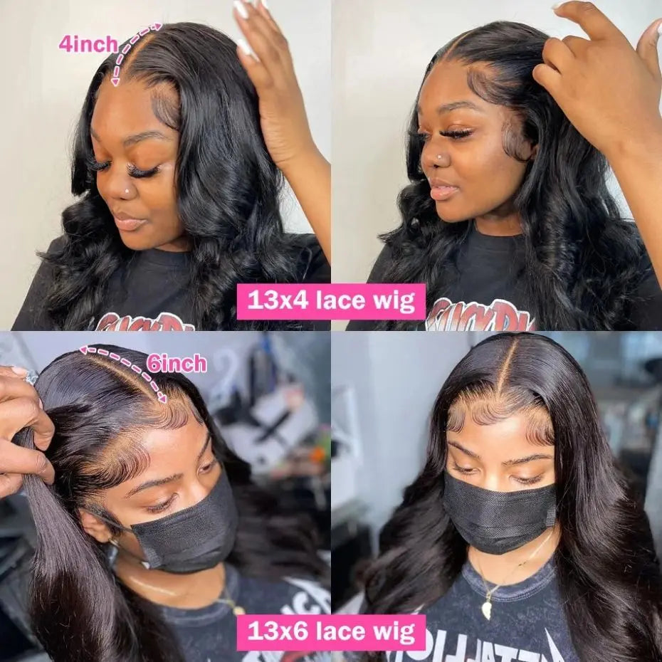 Body Wave 30 32Inch 13x6 Transparent Lace Front Wig 4x4 HD Lace Closure Wigs For Women 13x4 Brazilian Human Hair Wig Pre Plucked