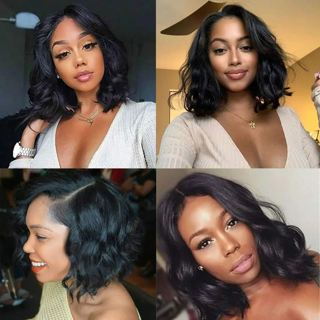 Short Bob Wig Body Wave 5x4 Lace Frontal Wig Human Hair 5X5 HD Lace Front Wig Brazilian Hair Natural Black Color For Black Women