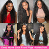 Curly Lace Front Human Hair Wig 13X4 Frontal Hd Lace Human Hair Wig 180% Human Hair Wig Pre Bleached Pre Plucked Human Wigs