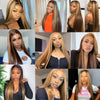 Highlight Human Hair Bundles Straight #P4/27 Color Honey Blonde 1/3 Bundles Human Hair Extensions For Woman Brazilian Straight