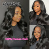 Wow Angel 250% 13x6 HD Lace Front Wigs Body Wave Human Hair Wigs Pre Plucked HD Lace Wigs Skins Melted Brazilian Hair for Women