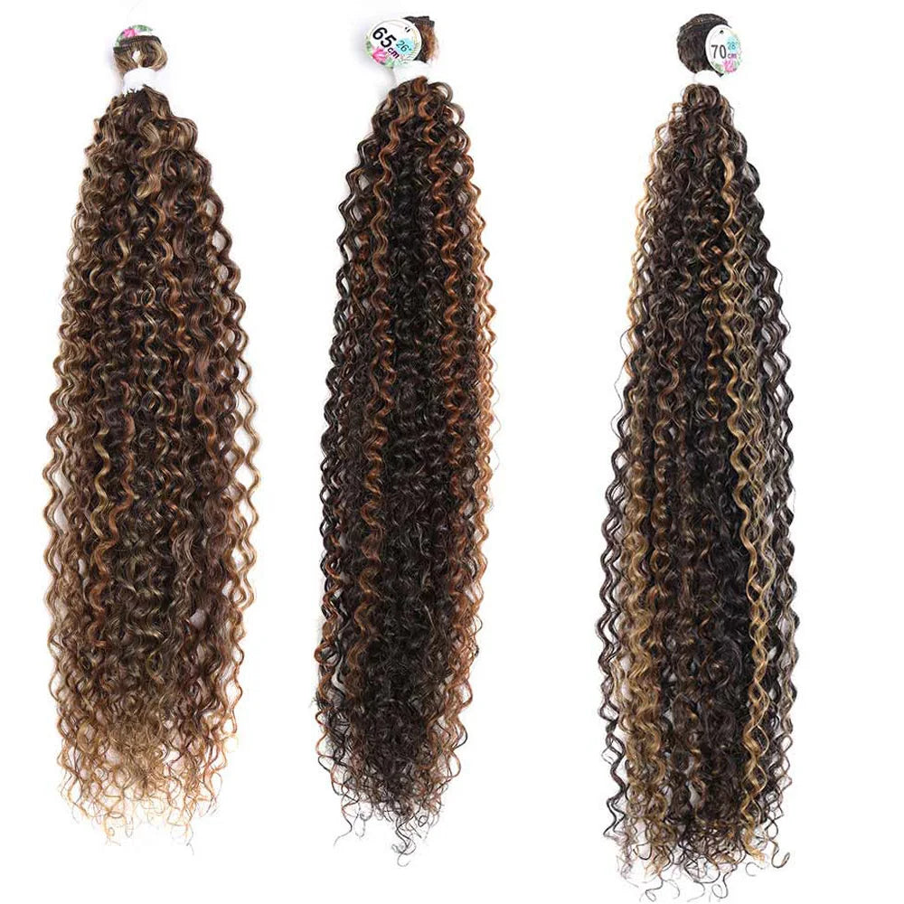 Synthetic Hair Extensions Long Curly Bundles Loose Wave 100g/1pcs 24 26 28inch Any Combination of Three Sizes For Women