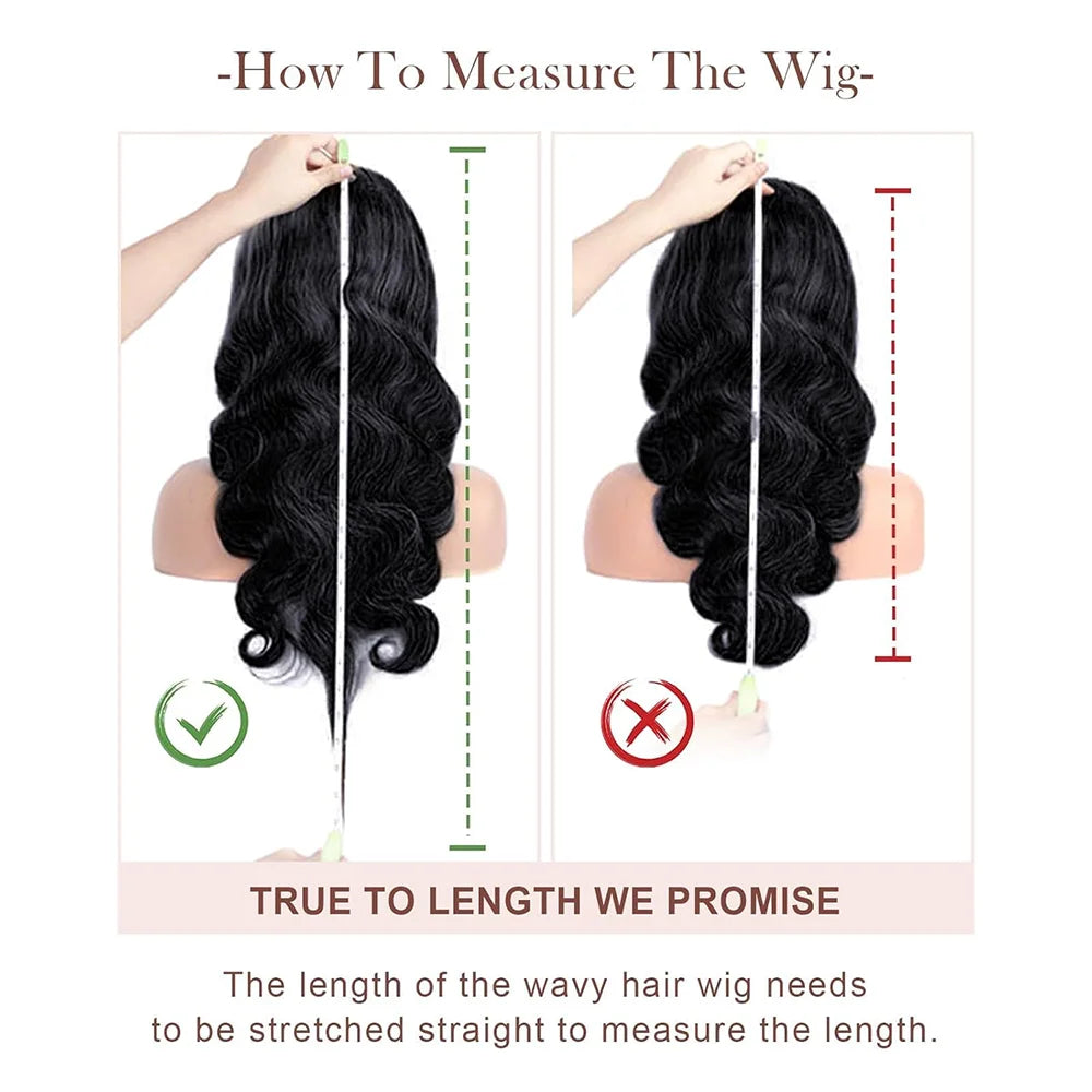 36 Inch Natural Color Body Wave Lace Front Wigs Human Hair 200 Density HD Transparent Lace Frontal  Human Hair wigs for Women