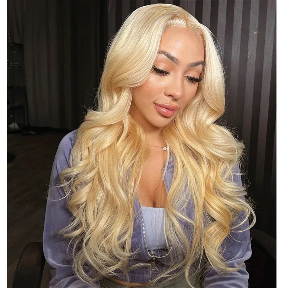 613 Blonde Hd Lace Wig 13x6 Human Hair 30 38 inch Body Wave Human Hair Lace Frontal Wigs For Woman Choice 13x4 Frontal Wig