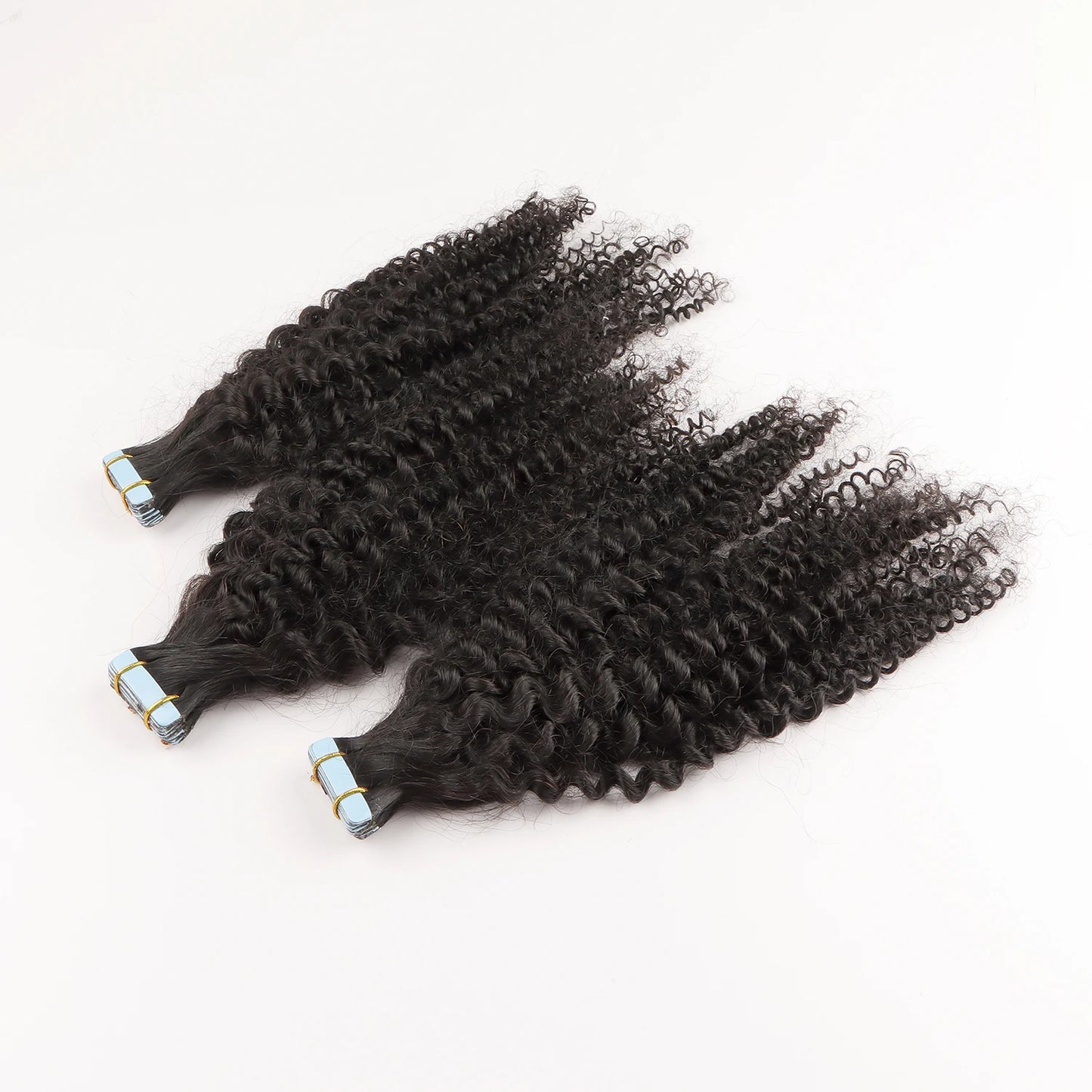 AHVAST Tapes in hair extension 100g kinky curly natural black virgin brazillian human hair bundles for braids