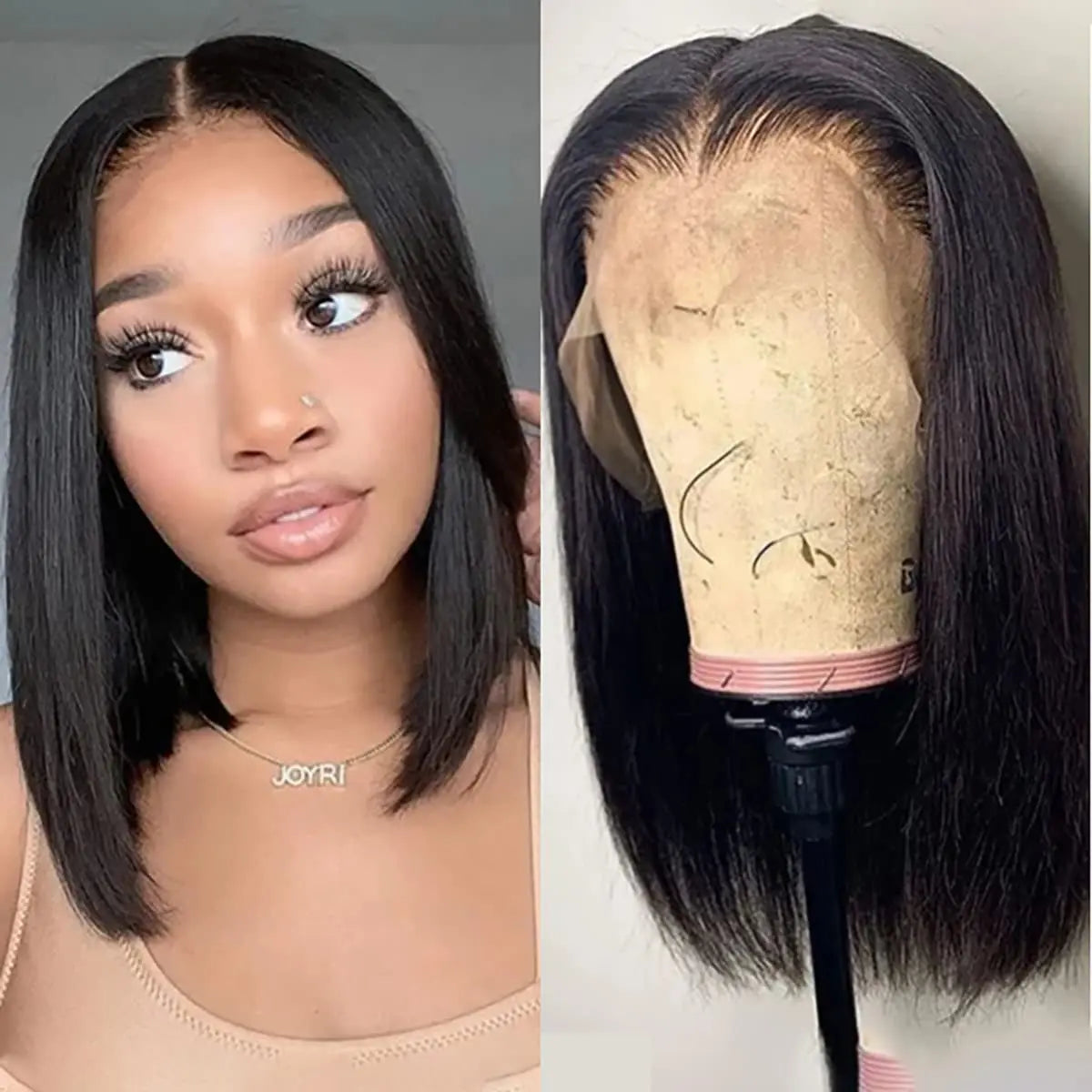 8-16 inch Straight Bob Wig Human Hair Straight 13x6 HD Lace Front Wigs Human Hair 180% Density Short Bob Wigs for Black Women