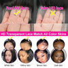 Brazilian Deep Water Wave Curly Short Bob 13x4 Lace Frontal Human Hair 200% HD Transparent Lace Front 4x4 Closure Wig For Women