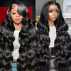 Body Wave 13x4 Lace Front Wigs 180% Density Brazilian Virgin Human Hair HD Transparent Lace Front Wigs for Women With Baby Hair