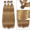 Straight Hair Extensions Synthetic Smooth Ombre Hair Weaving 26 inches Blue Synthetic Straight Hair Bundles Full to End