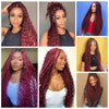 99j Burgundy For Braiding Deep Wave Human Hair 3 Bundles No Weft Bundles For Women Hair Extensions Braiding Curly Human Hair