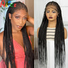 36 Inches Synthetic Cornrow Braided Wigs Full Lace Knotless Braided Lace Wig for Black Women Braiding Hair Wig with Baby Hair