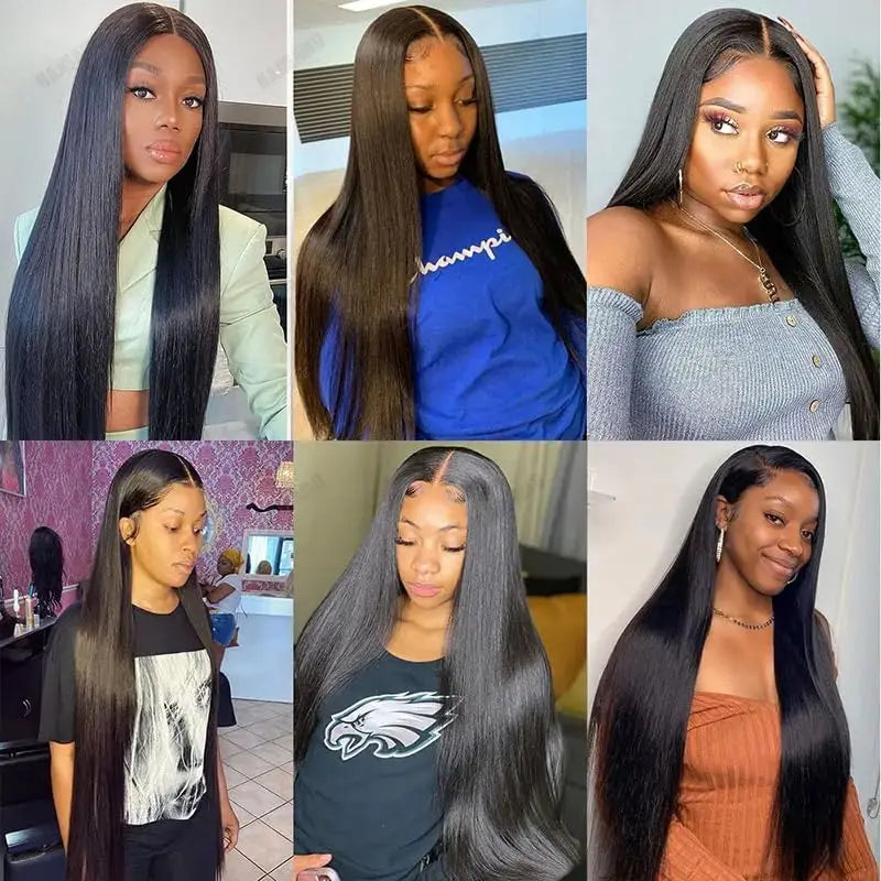 12-32inch  Straight V Part Wig Human Hair No Leave Out Brazilian Straight Hair Wigs For Women No Glue Full Machine Wigs