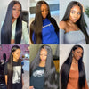 12-32inch  Straight V Part Wig Human Hair No Leave Out Brazilian Straight Hair Wigs For Women No Glue Full Machine Wigs