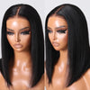 UNice Hair Yaki Straight Bob Wig Pre Cut Pre Bleached 7x5 Lace Closure Glueless Wigs RHuman Hair eady To Wear Go