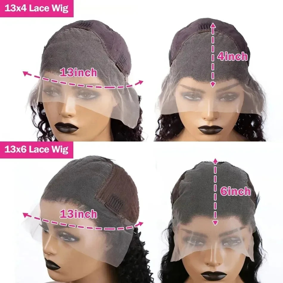 Body Wave 13x4 13x6 Lace Front Wig Human Hair PrePlucked Brazilian Human Hair HD Transparent Lace Frontal Wigs For Women Bling