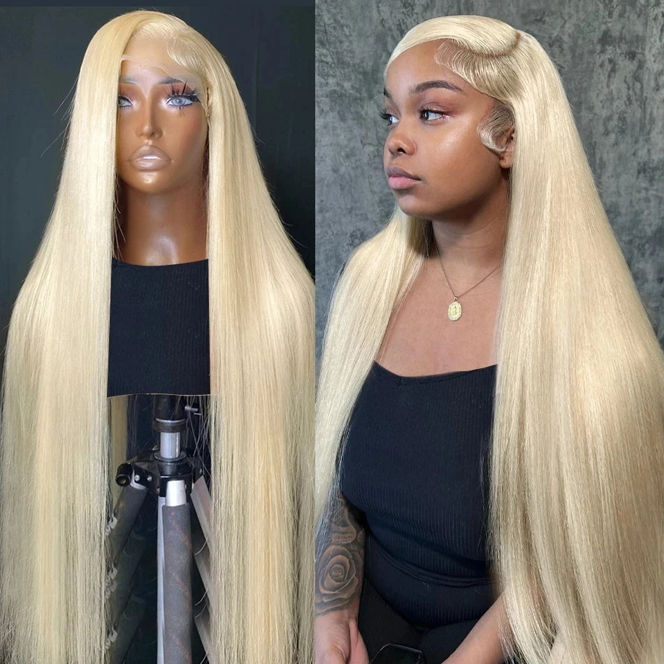 613 honey blonde Bone straight 13x6 hd lace frontal human hair wig 40 inch full brazilian cheap colored wigs on sale clearance