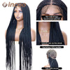 360 Full Lace Frontal Braided Wigs for Black Women Synthetic Box Braids Wig Knotless Cornrow Braid Wigs Goddness Braiding Hair