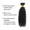 Human Braiding Hair Bundle Deep Wave Bulk Human Hair for Braiding No Weft Curly Braiding Hair Bulk Human Hair for Boho Braids