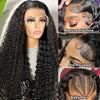 38Inch Deep Wave Lace Frontal Wig Transparent 13X6 HD Lace Frontal Human Hair Wig Curly Human Hair Lace Front Wig For Women