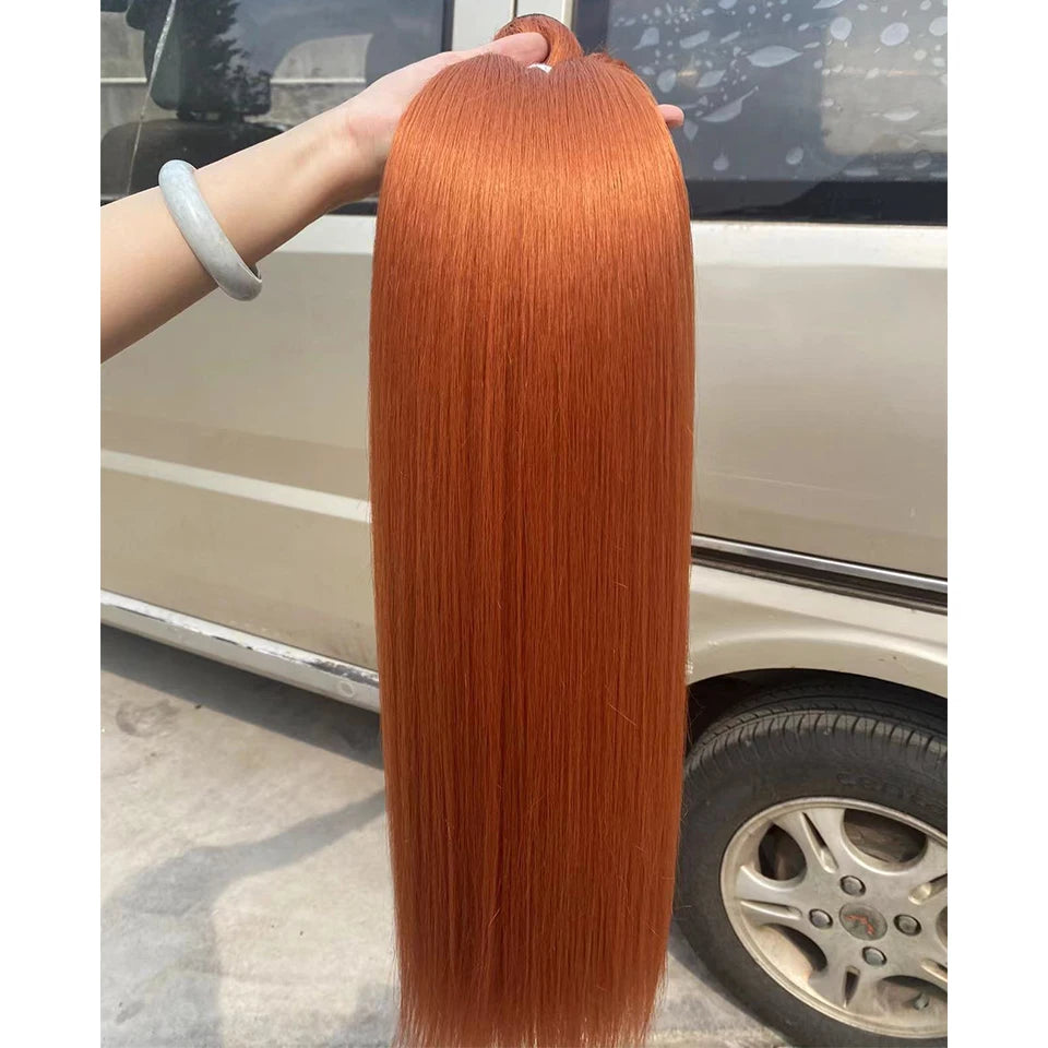 Straight Hair Extensions Synthetic Smooth Ombre Hair Weaving 26 inches Blue Synthetic Straight Hair Bundles Full to End