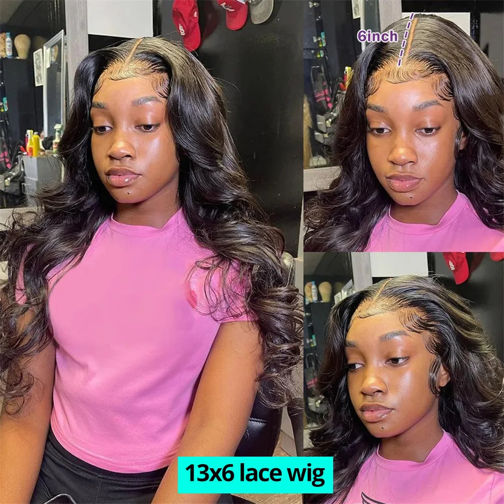 40 Inch Body Wave 13x6 HD Lace Frontal Wig Human Hair Water Wave Pre Plucked 13x4 Lace Front Wig Loose Curly Wigs For Woman