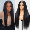 12-32inch  Straight V Part Wig Human Hair No Leave Out Brazilian Straight Hair Wigs For Women No Glue Full Machine Wigs