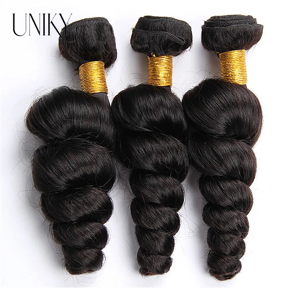 Brazilian Loose Wave Human Hair Bundles Natural Color for Women 95g/bundle Real Single Virgin 10A Grade 100% Unprocessed Virgin