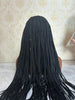 HD Lace Front Wigs for Women Synthetic 28 Inch Knotless Box Braid Wig With Baby Hair Black Hand Full double lace Braid Wig