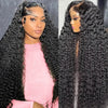 Deep Wave Lace Front Wigs Human Hair Pre Plucked 13x4 HD Transparent Lace Frontal Wigs Human Hair 180% Density