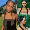 Braided Wigs Synthetic Lace Front Wig 360 Lace Cornrow Braided Wigs with Baby Hair Knotless 30 Inches Braid Wig for Black Women