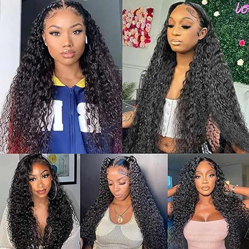 ISEE Hair 6X4 HD Water Wave Lace Frontal Wig Pre Bleached Knots Curly Wig Wear And Go Glueless Human Hair Wig Pre Cut PrePlucked