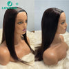 Lovevol 180 Density Straight U Part Wig 100% Human Hair U Shaped Upgrade U Part Wig No Sew In Clip In Half  Wig Read To Wear Go