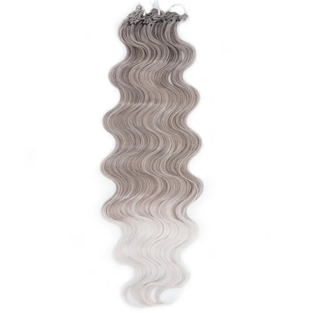 Body Wave Synthetic Twist Crochet 24 Inch Bundles Crochet Braids Curly Extensions Ombre Blonde Braiding Crochet Hair 180g