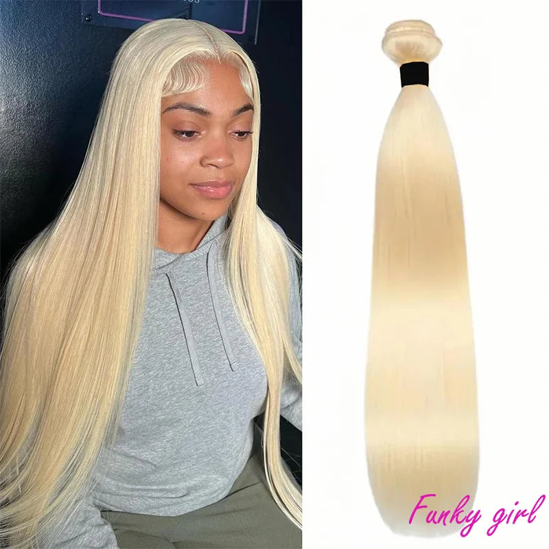 Straight 613 Honey Blonde Remy Bundles 100% Human Hair 30 32 Inch 3 Bundles Remy Hair Extensions Brazilian Hair For Woman