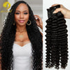 Curly Bulk Braiding Hair Extensions 100% Human Hair Bulk Deep Wave No Weft Ombre Boho Braids Brazilian Virgin Hair Bundles 100g