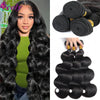 Human Hair Bundles Body Wave Brazilian Virgin 100% Unprocessed Human Hair Natural Black Color Weave Extensions 30 Inch 3 Bundles