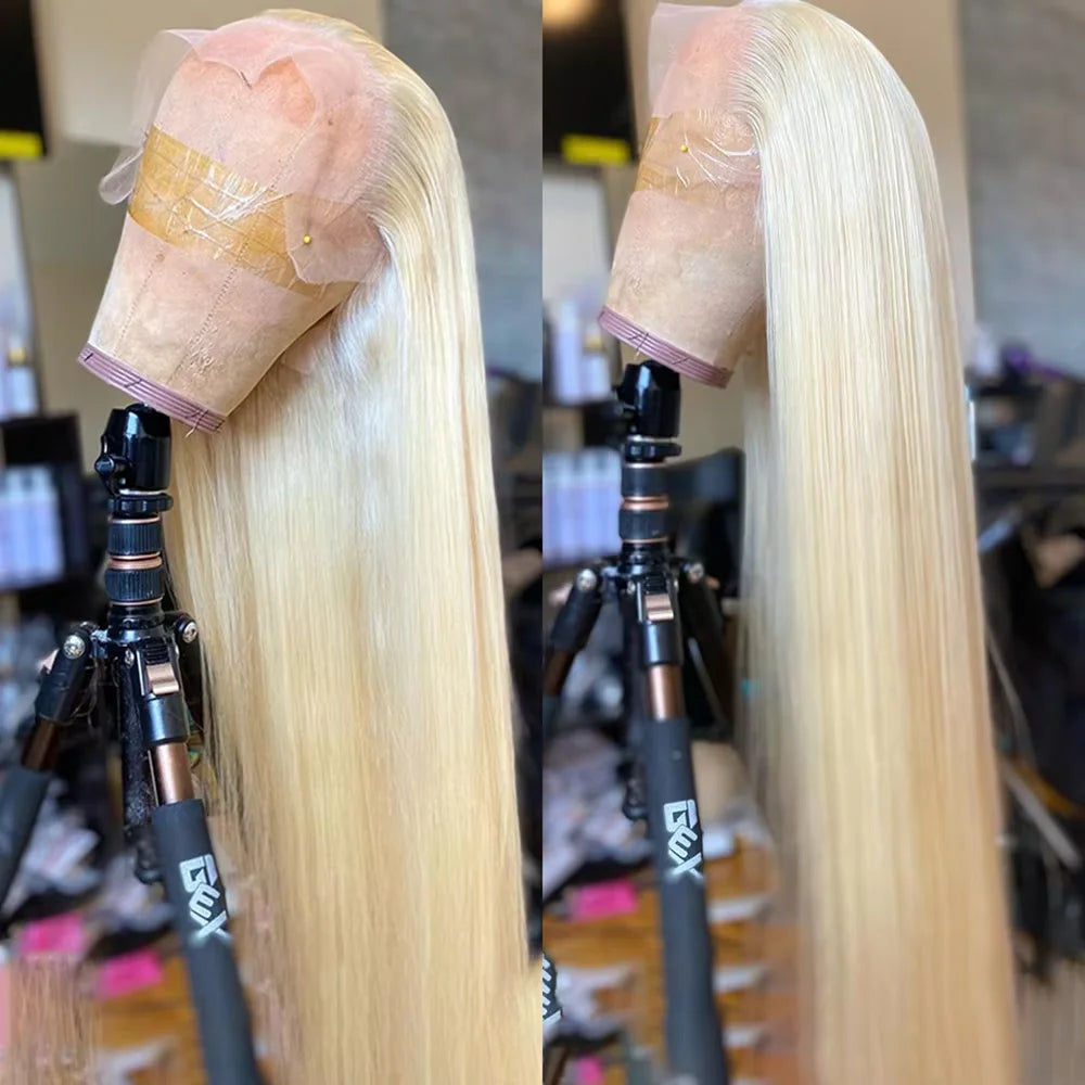 Straight 613 Blonde 13x6 HD Lace Front Wig Human Hair Brazilian Transparent 13x4 Lace Frontal Wigs For Black Women