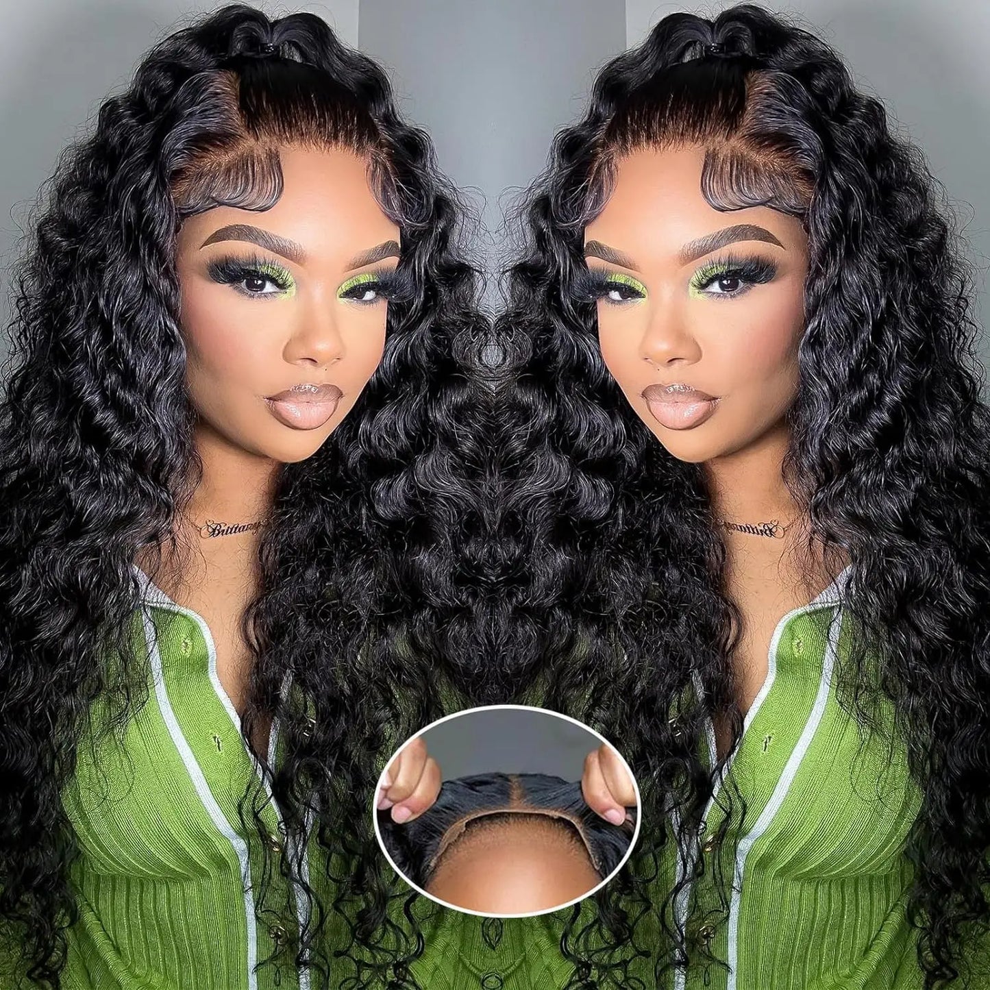 250 Density Lace Frontal Human Hair Wig 13x6 HD Transparent Deep Wave Lace Front Wig PrePlucked 5x5 Glueless For Women