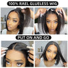 Wear Easy Go Wig Human Hair Ready To Wear Pre plucked Straight Bob Human Hair Wig 13x5 Lace Closure Pre Cut 13x4 Lace Front Wigs