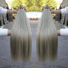 Straight Hair Extensions Synthetic Smooth Ombre Hair Weaving 26 inches Blue Synthetic Straight Hair Bundles Full to End